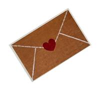 Eoixuqba Felpudo San Valentín | Alfombra De Porche con Motivo De sobre | Felpudo Antideslizante,para Hogar Familia Apartamento Porche Delantero Umbral Patio Terraza Balcón Jardín Cocina y Oficina en