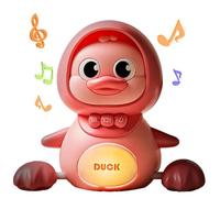 Eoixuqba Juguetes de Animales de Pato,Juguete con Sonido de Pato Despierto con Funciones de y | Juguete de Arrastre eléctrico con diseño de Estatua Animal magnética de 2 Modos de luz para niños