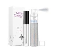 Eoixuqba Spray de brillo brillante,Spray corporal con brillo - Spray brillante de maquillaje | Spray de brillo para el cuerpo y el cabello, spray para el cabello con brillo de moda para un look de
