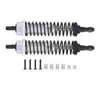 EOJDDPA Amortiguador RC Amortiguador 2 Piezas 80 mm Piezas de Mejora de aleación de Aluminio de Alto Rendimiento para Coche TRAXXAS Slash 2WD RC Conducción Estable y Duradera (Plata)