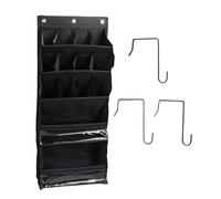 EOJDDPA Bolsa para Zapatos sobre la Puerta Soporte de Almacenamiento Colgante Transpirable Estante para Zapatos Que Ahorra Espacio para Armario Baño Tela Oxford 600D 16.5x5.9x39.8 (Negra)