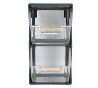 EOJDDPA Caja de Almacenamiento de Bolsas de Té Organizador de Gran Capacidad con Divisores para Café Bolsas de Té y Cápsulas Espacioso Contenedor de Almacenamiento de Escritorio con (Verde)