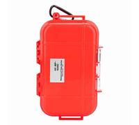 EOJDDPA Caja de Almacenamiento Impermeable a Prueba de Golpes para Supervivencia al Aire Caja de Transporte hermética Contenedor Durable ABS Acero Inoxidable para Herramientas EDC Teclas (Roja)