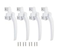 EOJDDPA Cerradura de manija de ventana Manija de ventana corrediza de aleación de aluminio Mecanismo de bloqueo seguro para puertas y ventanas corredizas verticales y horizontales Juego (Blanca)