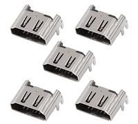 EOJDDPA Conector de Puerto HDMI Socket 5 Piezas de aleación de Aluminio de Alta definición reemplazo de Interfaz Duradera para Modelos 1000 1100 1200 Plateado