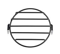 EOJDDPA Cubierta de parrilla para faro de motocicleta, protector de lente de estilo Retro de hierro de para Cruiser Chopper Cafe Racer de 6,5 pulgadas de diámetro, color negro (rejilla horizontal)