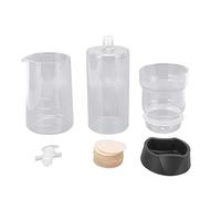 EOJDDPA de goteo reutilizable de vidrio de alto borosilicato, gotero de café con hielo ajustable, filtro de preparación fría, transparente, 400 ml para la cocina casera, amantes del café