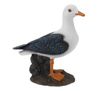 EOJDDPA Estatua de gaviota de resina de pájaro marino, hecha a mano, estilo mediterráneo, decoración del hogar y la oficina, adorno para salón, balcón, escritorio (tipo de pie)