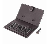 EOJDDPA Funda con Tapa para Teclado inalámbrico Bluetooth Universal con Soporte para teléfonos iOS Android Compatible con teléfonos Inteligentes de 4,5 a 6,8 Pulgadas Exterior Protector (Negra)