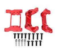 EOJDDPA Juego de Parachoques RC Parachoques Delanteros Traseros de Metal Aleación de Aluminio Actualización Resistente para Traxxas TRX4 RC Crawler Car con Soporte servo Ligero Durable 88 (Roja)