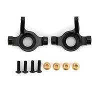 EOJDDPA Nudillo de dirección Delantera Bloque C Aleación de Aluminio Piezas de automóvil RC Actualización Ligera y Duradera para Axial Wraith RR10 90048 AR60 Escala 1/10 Negro 2 Piezas