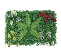 EOJDDPA Panel de pared para plantas artificiales, material PE duradero y realista, decoración interior y exterior, 60 x 40 cm (Tipo 1)