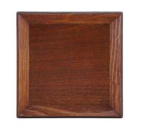 EOJDDPA Plato cuadrado de madera para sushi, bandeja para aperitivos, plato de postre elegante de estilo sencillo para el hogar, cafetería, panadería, hotel, restaurante, hecho de (16,5 * 16,5 * 2cm)