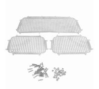 EOJDDPA RC Car Window Mesh Red Protectora de Acero Inoxidable Alta simulación Decoración Realista Accesorios de actualización para SCX10 III 1/10 Control Remoto Coche Plata 111g