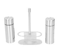 EOJDDPA Recipiente para condimentos Juego de ollas para condimentos de acero inoxidable 304 con estante de almacenamiento Suministros de cocina Herramientas de cocina prácticas para