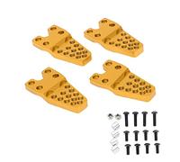EOJDDPA Soporte de Ajuste de aleación de Aluminio para Montaje RC, 4 Piezas, Duradero y Resistente, Accesorios de Montaje de Choque para simulación de Escalada de 1/8 1/10, salpicadero de (Oro)
