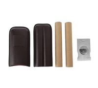 EOJDDPA Soporte para cigarros de Viaje con 2 Dedos, Estuche de ventilación portátil de Cuero de Primera Calidad con Cortador para Regalos de Hombres de Negocios, Cuero Artificial, 18x7,5