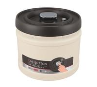 EOJDDPA Tarro de vacío de acero inoxidable Prensa compacta multifuncional Recipiente de café hermético para té Frutas secas Recipiente de almacenamiento de cocina de acero inoxidable 304 (1100ML)