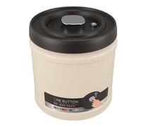 EOJDDPA Tarro de vacío de acero inoxidable Prensa compacta multifuncional Recipiente de café hermético para té Frutas secas Recipiente de almacenamiento de cocina de acero inoxidable 304 (1600ML)