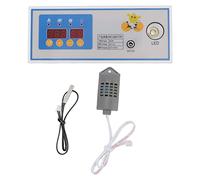 EOJDDPA Termostato de incubadora de 60 W, 12 V, controlador de temperatura automático de plástico para mini incubadora, accesorio con pantalla LCD grande, alta precisión, 4 canales de