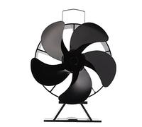 EOJDDPA Ventilador de estufa accionado por calor, 5 aspas, resistente a altas temperaturas, ventilador para chimenea de leña, circula aire caliente para calefacción del hogar, aleación de