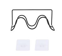 EOJDDPA Zapatero montado en la pared de doble capa, soporte para estante, organizador de ahorro de espacio de hierro resistente para puerta de gabinete de baño, negro, blanco, (Negra)