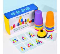 Eojpdji Apilamiento Copa Speed, Juegos Tazas Apilamiento Rápido para Niños Y Adultos, Juguetes Batalla Pila Deportiva, Juego Entrenamiento Velocidad para La Competencia De Desafío De Fiesta De Viajes