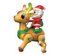 Eojpdji Juguete para bebés gateando - Juguete cantante gateando para bebés | Figura de Santa Brillante Juguete Educativo Temprano para Jardín de infantes Cuna Hora del Suelo Regalo de Navidad