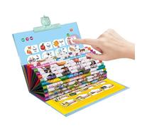 Eojpdji Libros De Aprendizaje De Árabe Que Habla, Libro De Vocabulario Árabe con Imágenes, Juguete Portátil De Palabras para Niños Principiantes En Dibujo Y Homeschool