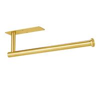 Eolax Soporte para Toallas de Papel, Soporte para Toallas de Papel Debajo del Gabinete para Cocina, Soporte Autoadhesivo o Soporte para Toallas de Papel, Acero Inoxidable, Dorado