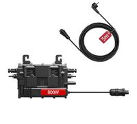 EON-MI800S Microinversor de 800W, Dual MPPT, 16-60V DC, Control por App WiFi y Bluetooth, Plug & Play, IP67, Certificado VDE, Ligero, Ideal para Sistemas solares de balcón