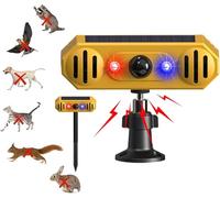 EONANT Alarma solar con sensor de movimiento para exteriores, activado por movimiento, 2 x 129 dB, 4 modos, 13 tonos y luz roja / azul estroboscópica, decir adiós a los intrusos