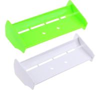 EONANT Alerón trasero de plástico 1/10 RC compatible con escala 1:10 RC Off-Road Short Course Truck Buggy Racing, alerón trasero (blanco/verde)