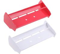 EONANT Alerón trasero de plástico 1/10 RC compatible con escala 1:10 RC Off-Road Short Course Truck Buggy Racing, alerón trasero trasero (rojo/blanco)