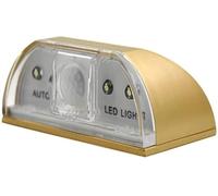 EONANT Luz de ojo de cerradura, sensor de movimiento PIR por infrarrojos LED Smart Door Lock Sensor Light, funciona con pilas con 4 LED para puerta, cocina, escalera, inodoro y más (oro, 1 unidad)