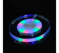 EONANT Posavasos LED para bebidas, posavasos de acrílico luminoso, recargables por USB, vasos de cerveza, bebidas de vino, vasos para bebidas familiares, bares, fiestas, bodas (RGB, redondo)