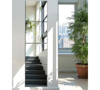 EONAZE 4 Piezas Espejo de Pie Cuerpo Entero Espejos Decorativos de Pared Mirror Wall Espejos Adhesivos para Baño Dormitorio Entrada Recibidor Habitacion Salon Gimnasio (35 x35 cm)