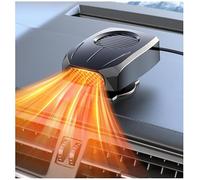 EONDEVO Calefactor para Coche 3 en 1, 12V Calefacción Rápida Descongelador del Parabrisas con Ajuste Universal de La Bola y Dos Modos para Desempañar Invierno Conducción Segura