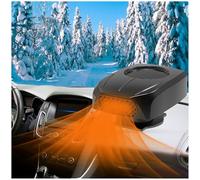 EONDEVO Calefactor para Coche 3 en 1, 12V Calefacción Rápida Descongelador del Parabrisas con Ajuste Universal de La Bola y Dos Modos para Desempañar Invierno Conducción Segura