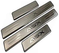 eonet 4 Piezas Acero Inoxidable Umbral de Puerta de Coche para Mitsubishi ASX, Decoración para Estribos Coche, Protector Umbral Puerta Antiarañ Antideslizante