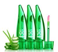 EONFAVE 3 unidades de aceite de labios de aloe vera, brillo de labios mágico que cambia de color, aceite de labios de aloe vera hidratante de larga duración, transparente brillante e hidratante, con