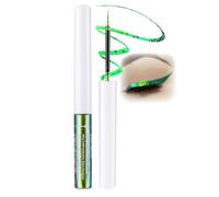 EONFAVE Camaleon - Delineador de ojos líquido verde resistente al agua, color verde metalizado, delineador de ojos multicromo, sombra de ojos con purpurina, punta ultrafina, lápiz de ojos de larga