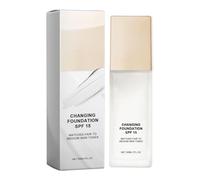 EONFAVE Changing Foundation - Base hidratante y que cambia de color para pieles maduras - Cubre eficazmente SPF15 - Maquillaje líquido impecable - Se adapta a tonos de piel claros a medianos