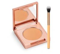 EONFAVE Corrector de ojeras, corrector suave mate con pincel, bajo los ojos, para cubrir ojeras, corrector de color, corrector de cara, con acabado natural, de larga duración
