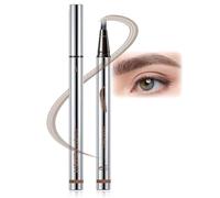 EONFAVE Lápiz de cejas líquido, resistente al agua, con punta de cepillo para trazos similares al cabello, efecto microblading natural, resistente a las manchas, para cejas y líneas del cabello