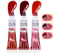EONFAVE Lip Stain Peel Off, 3 colores Lip Tint Peel Off, Waterfes Desmontable Lipgloss para Labios Maquillaje, Color de Alta pigmentación, Lápiz labial Líquido Tatuaje Colored Fácil Tear-Off Lipstick