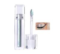 EONFAVE Sombra de ojos camaleón, sombra de ojos verde metálica, sombra de ojos líquida, sombra de ojos brillante, impermeable, suave, brillante de larga duración, alto pigmento metálico (06 blanco)