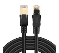 Eono Cable Ethernet Cat 8-1M Cable de Red Ethernet Network LAN 40 Gbps, 2000MHz SFTP con Conector RJ45 para PS5, Xbox, PC, TV, Router, Switch (1M)