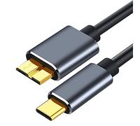 Eono Cable USB C Disco Duro, 0.5m Cable USB Tipo C a Micro B 3.1 5Gbps Cable de Sincronización Alta Velocidad Compatible con Galaxy S5, Toshiba Canvio, SSD HDD WD, Seagate