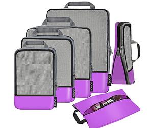 Eono Organizadores de Viaje de compresión expandibles, Impermeable Organizador de Maleta, Cubos de Embalaje, Compression Packing Cubes